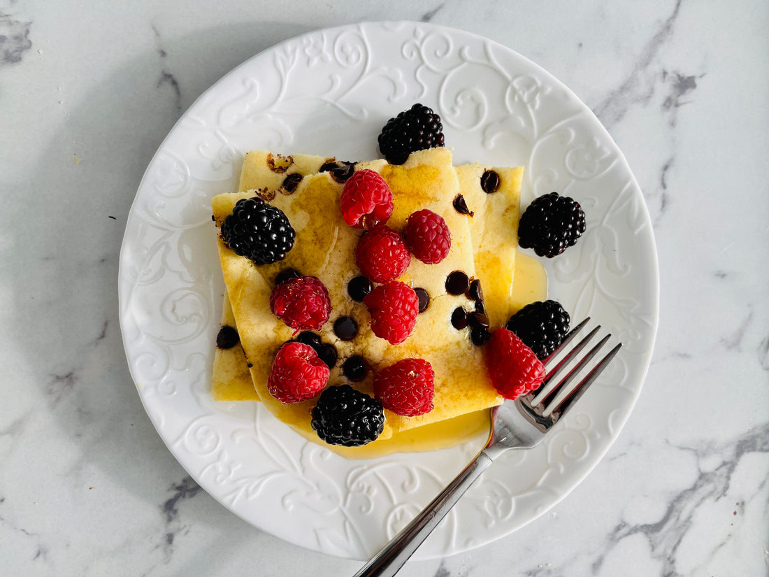 Quick & Easy Sheet Pan Pancakes With Elderberry Maple Syrup