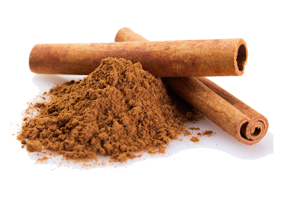 Fresh cinnamon, ground and sticks