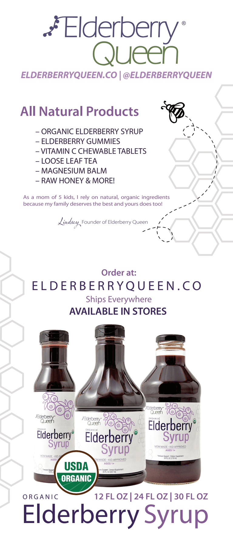Elderberry Queen Rack Cards