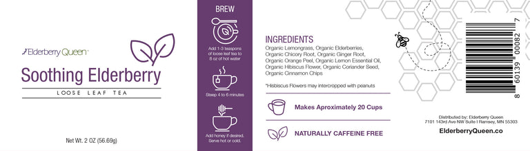 Soothing Elderberry Loose Leaf Tea - Case of 6